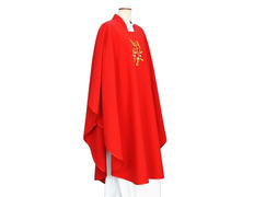 Add to Cart Polyester chasuble with red Alpha and Omega embroidery Polyester chasuble with red Alpha and Omega embroidery