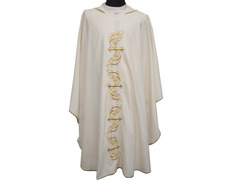 Add to Cart Catholic priest chasuble with gold-colored Crosses embroidery beige Catholic priest chasuble with gold-colored Crosses embroidery beige
