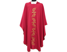 Add to Cart Catholic priest chasuble with gold-colored Crosses embroidery red Catholic priest chasuble with gold-colored Crosses embroidery red