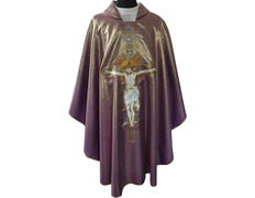 Add to Cart Purple Christ on the Cross embroidered chasuble Purple Christ on the Cross embroidered chasuble