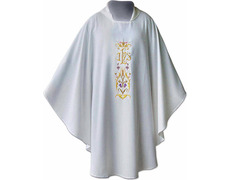 Add to Cart Chasuble with white gold JHS embroidery Chasuble with white gold JHS embroidery