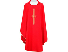 Add to Cart Chasuble with embroidered Cross | Four liturgical colors red Chasuble with embroidered Cross | Four liturgical colors red