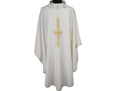 Add to Cart Chasuble with embroidered Cross | Four liturgical colors white Chasuble with embroidered Cross | Four liturgical colors white