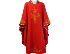 Add to Cart Polyester chasuble with embroidered Crosses red Polyester chasuble with embroidered Crosses red