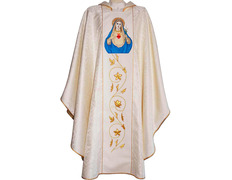 Add to Cart Chasuble with embroidered Sacred Heart of Mary Chasuble with embroidered Sacred Heart of Mary