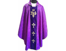 Add to Cart Damask chasuble with purple velvet stolon Damask chasuble with purple velvet stolon
