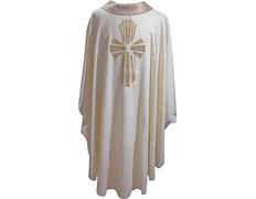 Add to Cart Wool chasuble with beige silk cross Wool chasuble with beige silk cross