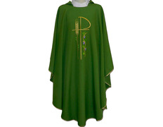 Add to Cart Polyester chasuble available in four colors green Polyester chasuble available in four colors green