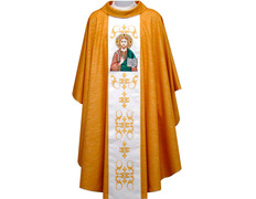Add to Cart Wool and lurex chasuble with central embroidered stolon Wool and lurex chasuble with central embroidered stolon
