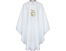 Add to Cart Polyester chasuble with white Alpha and Omega embroidery Polyester chasuble with white Alpha and Omega embroidery