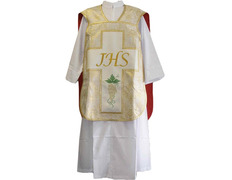 Add to Cart Roman chasuble in beige and golden color brocade Roman chasuble in beige and golden color brocade