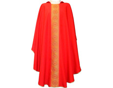 Add to Cart Polyester chasuble with golden central gallon red Polyester chasuble with golden central gallon red