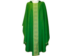 Add to Cart Polyester chasuble with golden central gallon green Polyester chasuble with golden central gallon green