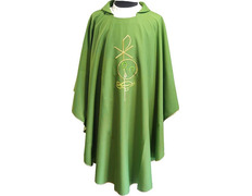Add to Cart Embroidered chasuble | Chasuble in six green colors Embroidered chasuble | Chasuble in six green colors