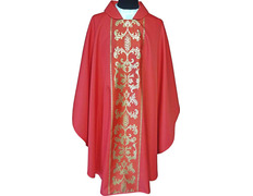 Add to Cart Chasuble with stolon with golden decoration red Chasuble with stolon with golden decoration red
