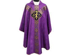 Add to Cart Chasubles for sale | Damask and velvet fabric purple Chasubles for sale | Damask and velvet fabric purple