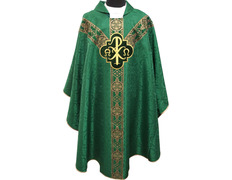 Add to Cart Chasubles for sale | Damask and velvet fabric green Chasubles for sale | Damask and velvet fabric green