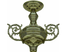 Set of two golden color processional candlesticks