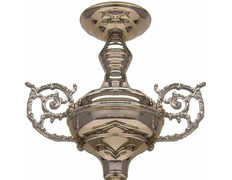 Set of two silver plated color plated processional candles