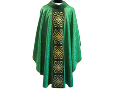 Add to Cart Green velvet chasuble with collar and stolon Green velvet chasuble with collar and stolon