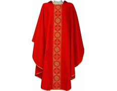 Add to Cart Chasuble in polyester with central stolon red Chasuble in polyester with central stolon red