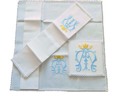 Add to Cart Altar cloth set | Marian symbol embroidery Altar cloth set | Marian symbol embroidery