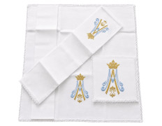 Altar cloth set | Marian symbol embroidery