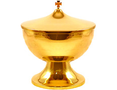 Ciborium and goblet classic plain golden