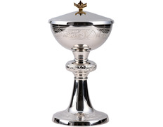 Nickel-plated metal ciborium