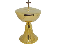 Communion ciborium made of metal