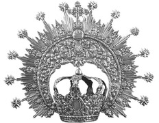 Silver-plated crown and halo