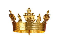 Golden countes crown with crosses