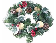 Advent wreath with holder for four candles
