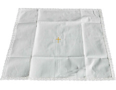 Add to Cart White corporal with embroidered cross golden color White corporal with embroidered cross golden color