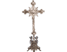 Crucifix for altar table made in silver