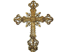 Add to Cart Cross in bronze with INRI and liturgical elements Cross in bronze with INRI and liturgical elements
