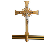 Processional Crucifix golden color plated