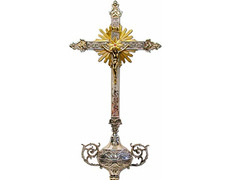 Add to Cart Chiselled brass Processional Crucifix for sale Chiselled brass Processional Crucifix for sale