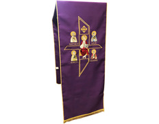Add to Cart Altar Lectern Cloth | Byzantine Style embroidery purple Altar Lectern Cloth | Byzantine Style embroidery purple