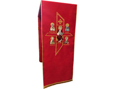 Add to Cart Altar Lectern Cloth | Byzantine Style embroidery red Altar Lectern Cloth | Byzantine Style embroidery red