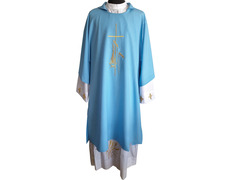 Add to Cart Dalmatic polyester with Cross and spikes embroidered blue Dalmatic polyester with Cross and spikes embroidered blue