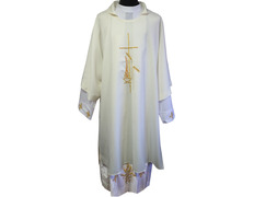 Add to Cart Polyester dalmatic with cross and spikes embroidered beige Polyester dalmatic with cross and spikes embroidered beige