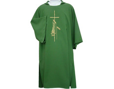 Add to Cart Dalmatic polyester with Cross and spikes embroidered green Dalmatic polyester with Cross and spikes embroidered green