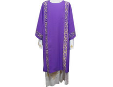 Add to Cart Diaconal dalmatic decorated with gold braid purple Diaconal dalmatic decorated with gold braid purple