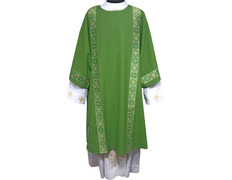 Add to Cart Diaconal dalmatic decorated with gold braid green Diaconal dalmatic decorated with gold braid green