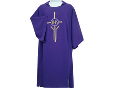 Add to Cart Dalmatic with Cross, JHS and spikes embroidered purple Dalmatic with Cross, JHS and spikes embroidered purple