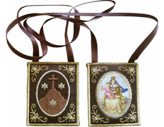 Add to Cart Brown Scapular of Mount Carmel | 6 x 5 cm. Brown Scapular of Mount Carmel | 6 x 5 cm.