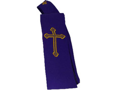 Add to Cart Stole with embroidered Cross | four colors purple Stole with embroidered Cross | four colors purple