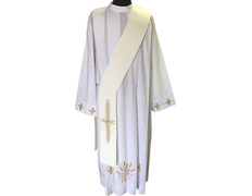 Add to Cart Deacon stole | Beige golden cross embroidery Deacon stole | Beige golden cross embroidery
