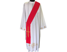 Add to Cart Deacon Stole | Red golden cross embroidery Deacon Stole | Red golden cross embroidery